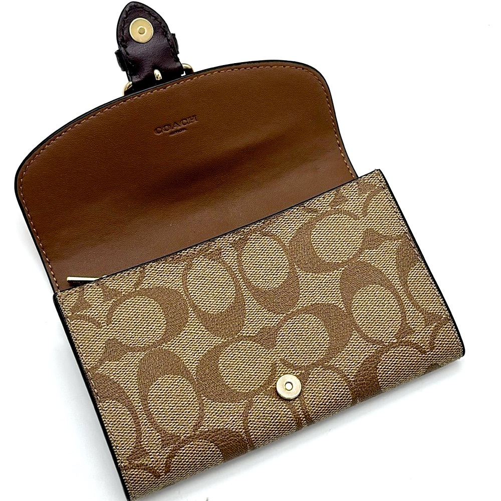 Coach Tan and Brown Canvas Wallet - Picture 4 of 12